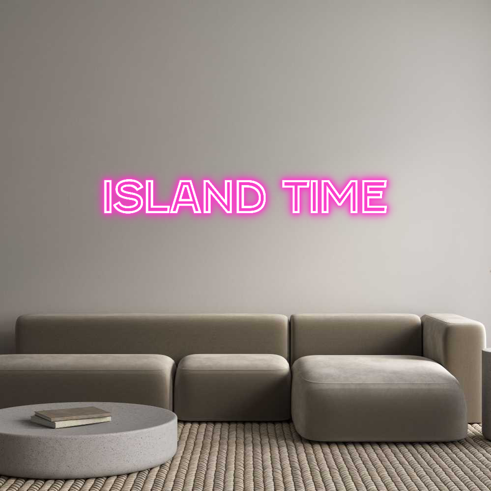 Custom Neon Text - Island Time