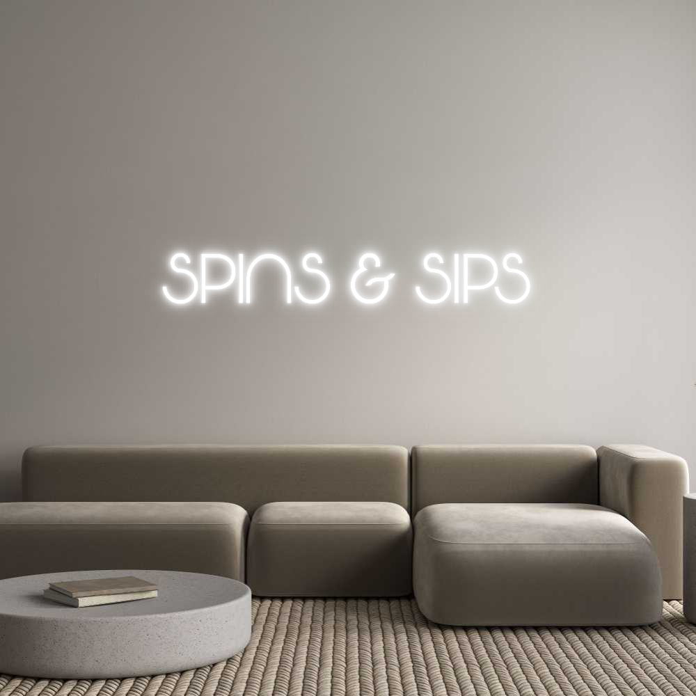 Custom Neon Text - Spins & Sips