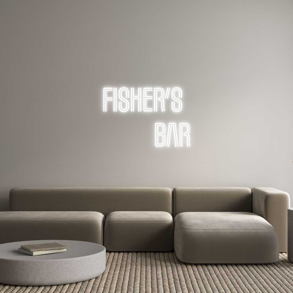 Custom Neon Text - Fisher’s 
Bar