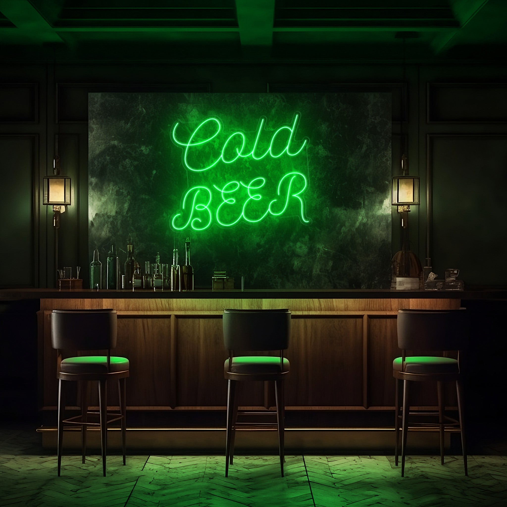 Cold Beer Cursive LED Neon Sign!