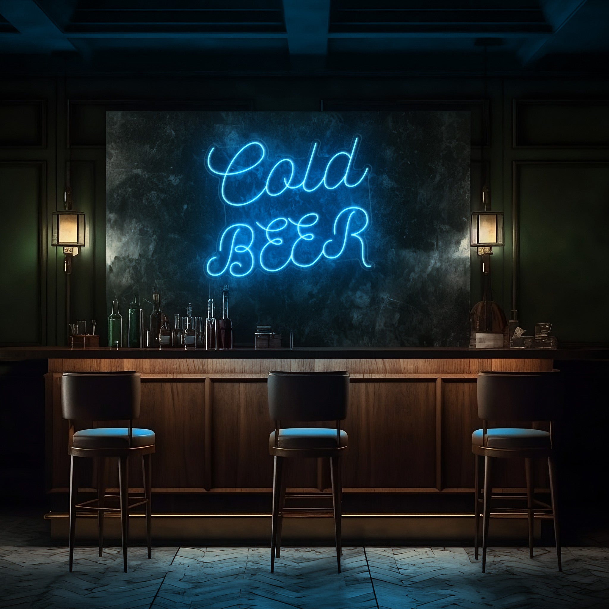 Cold Beer Cursive LED Neon Sign!