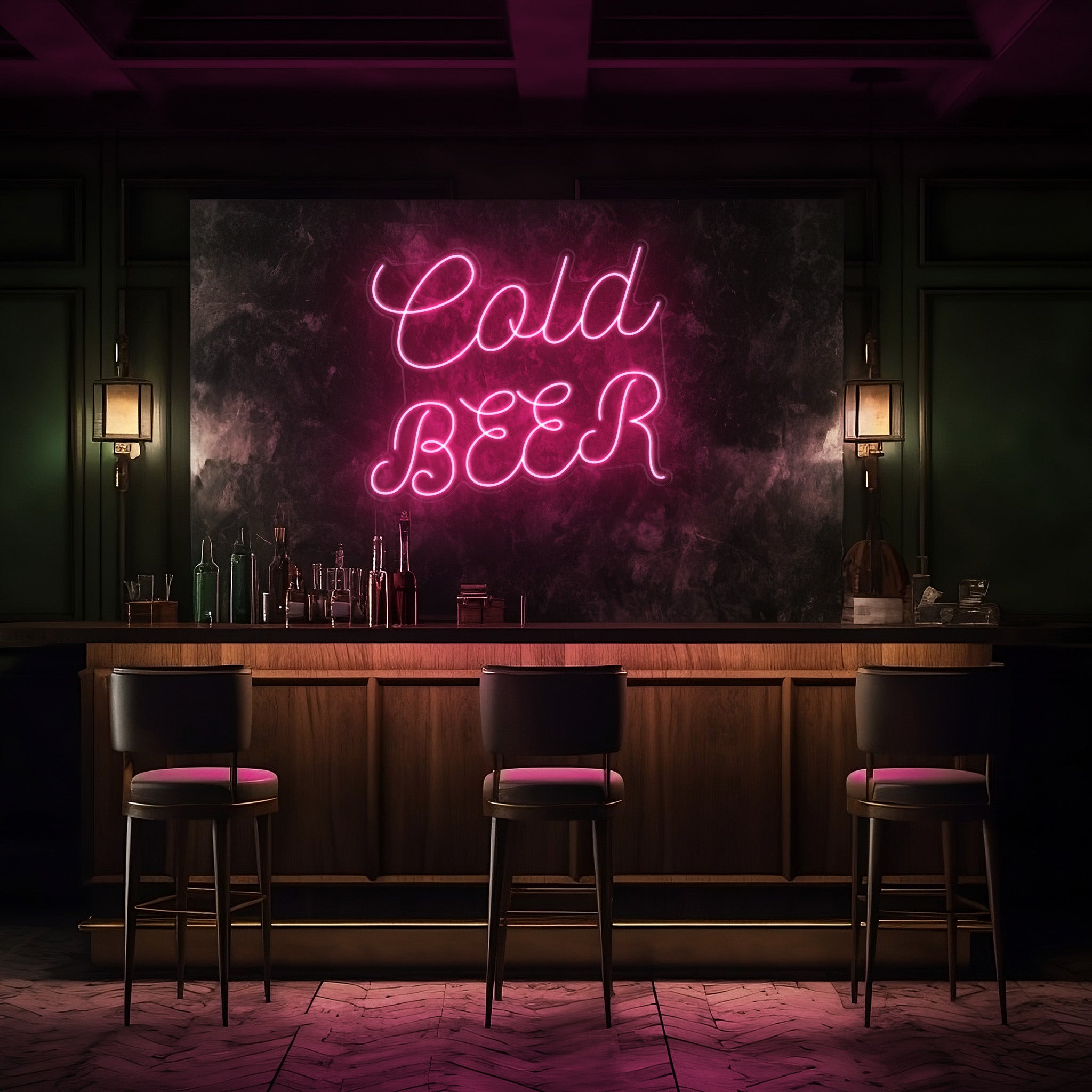 Cold Beer Cursive LED Neon Sign!