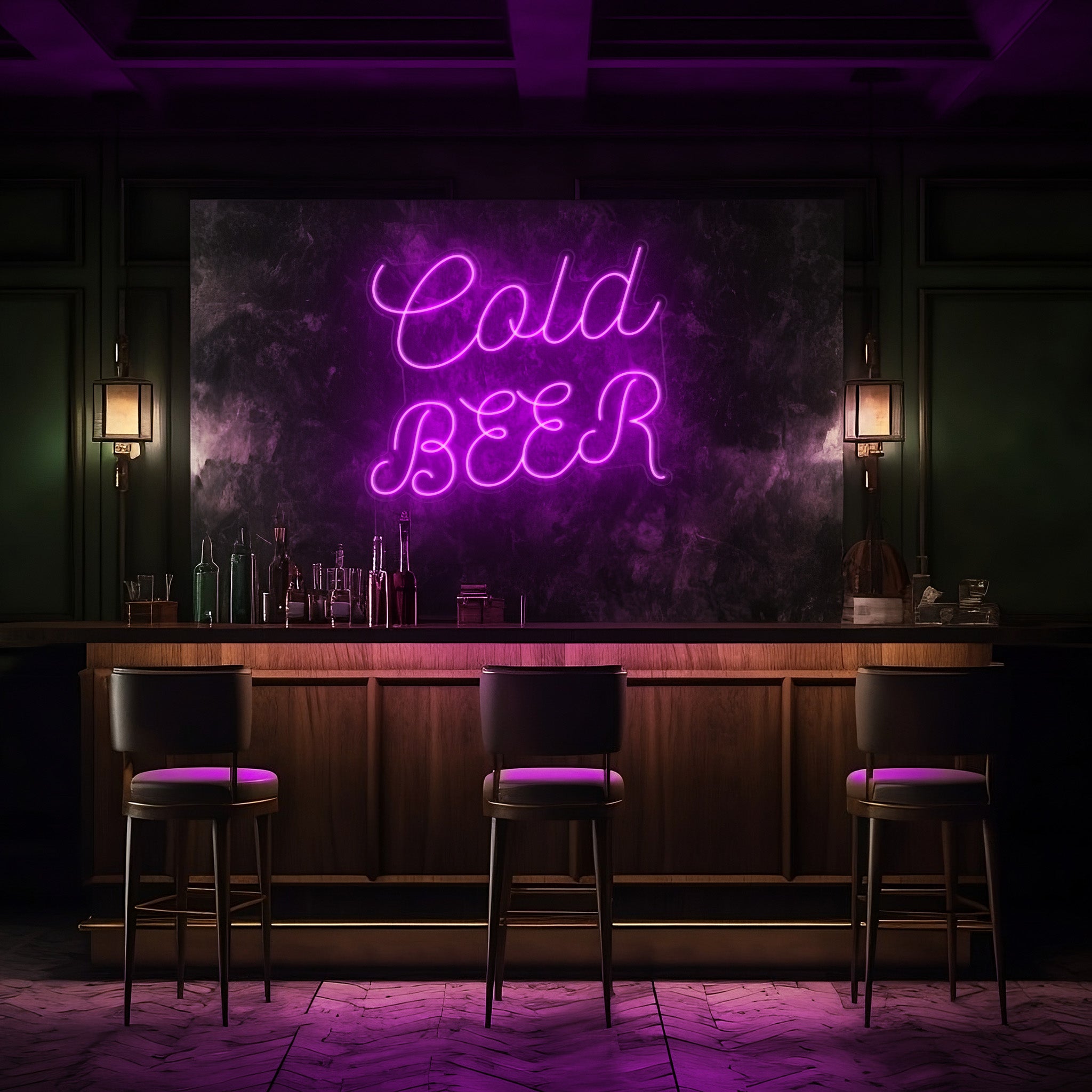 Cold Beer Cursive LED Neon Sign!