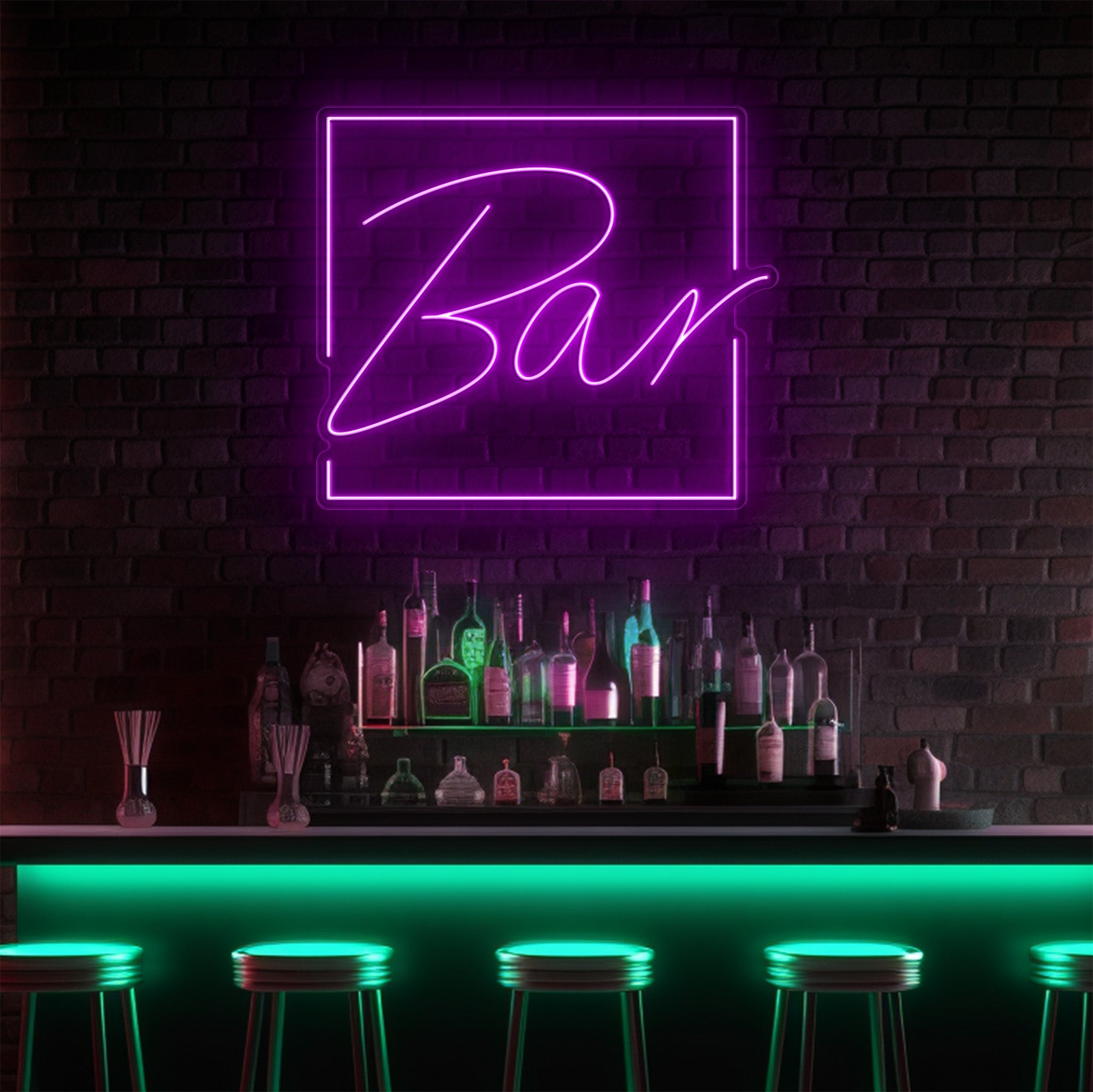 Bar Square LED Neon Sign!