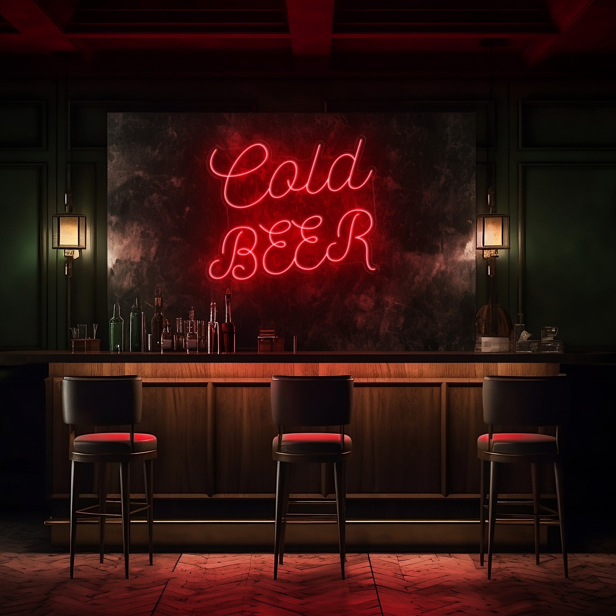 Cold Beer Cursive LED Neon Sign!