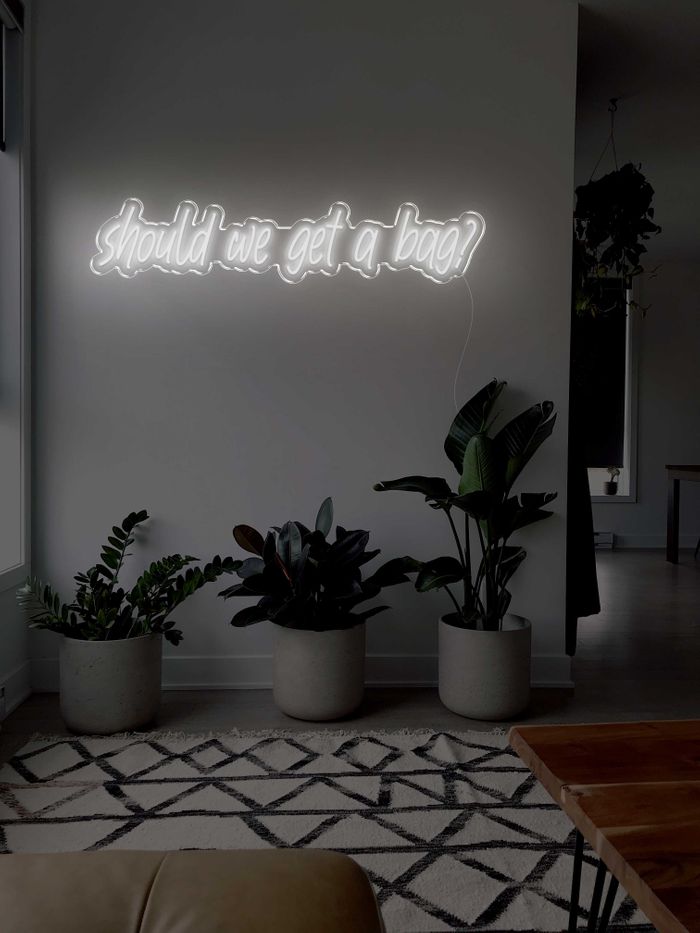 Should we get a bag? LED Neon sign