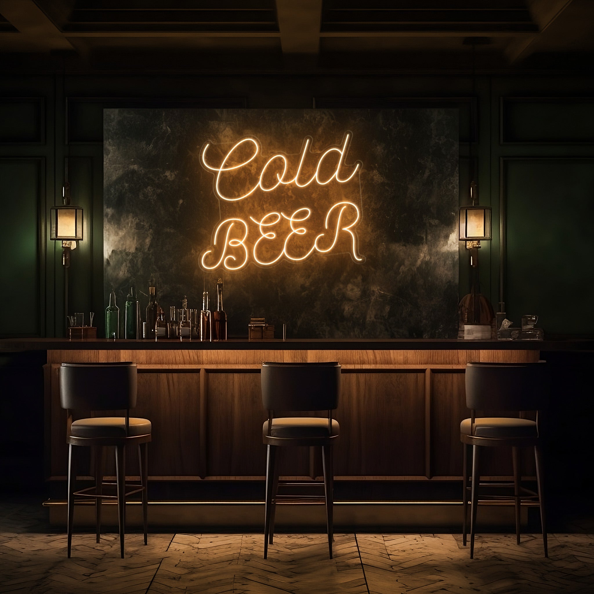 Cold Beer Cursive LED Neon Sign!