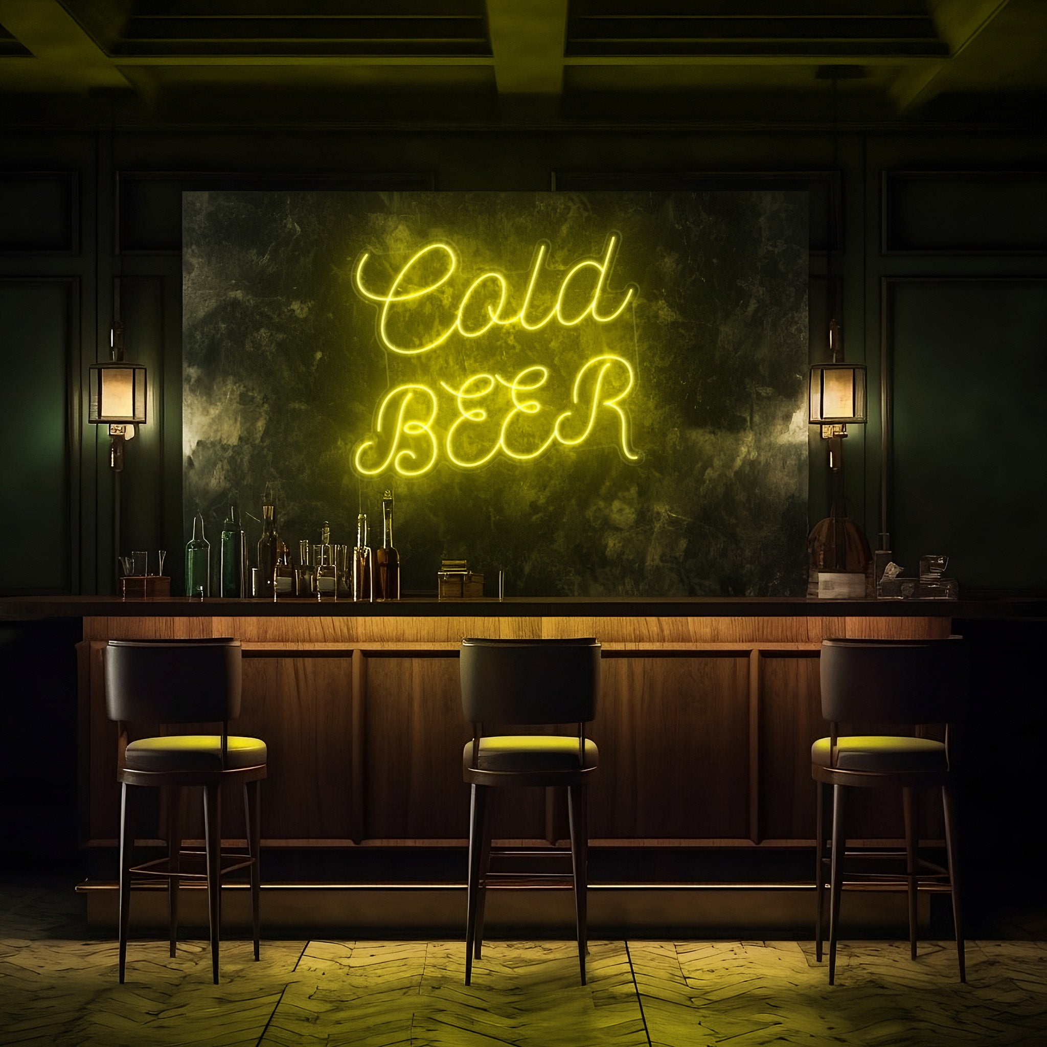 Cold Beer Cursive LED Neon Sign!