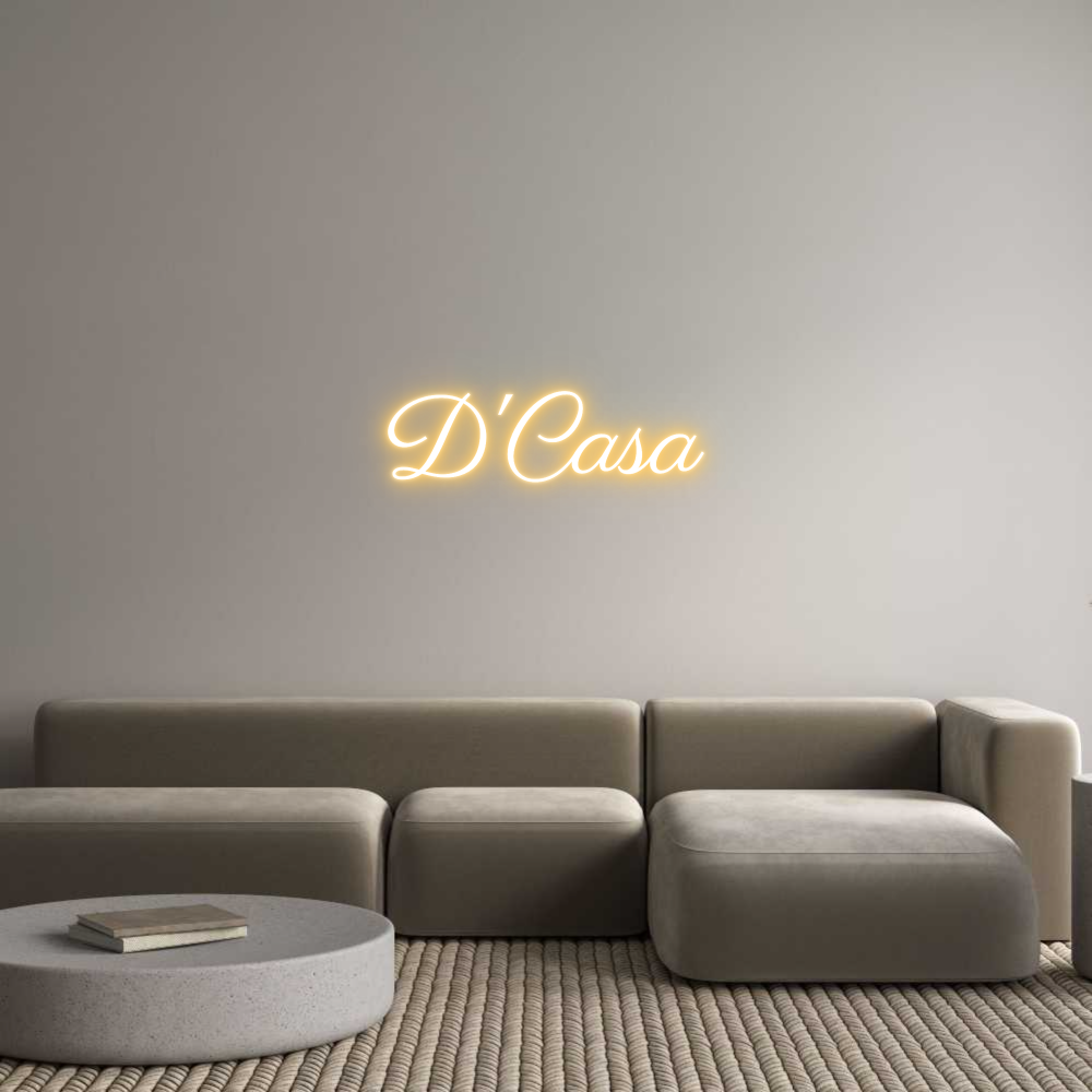 Custom Neon Text - D'Casa