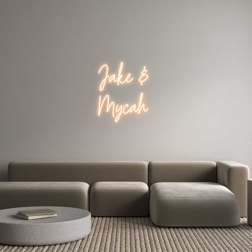 Custom Neon Text - Jake & 
Myca...