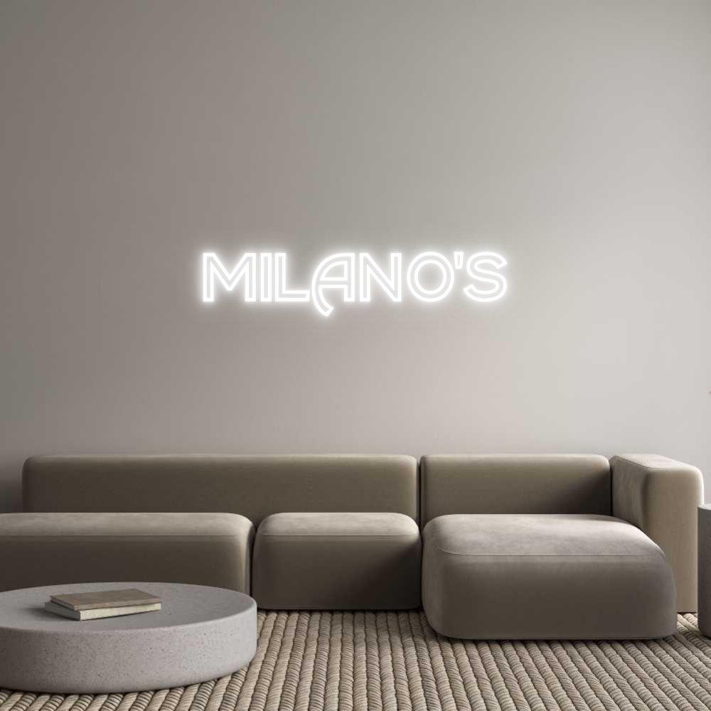 Custom Neon Text - MILANO'S