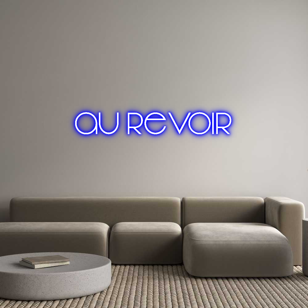 Custom Neon Text - au revoir