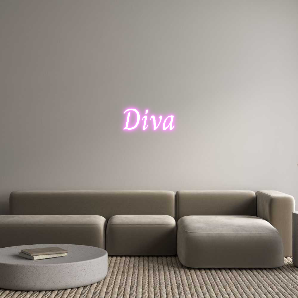 Custom Neon Text - Diva