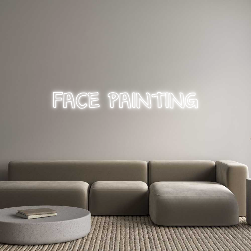 Custom Neon Text - FACE PAINTING