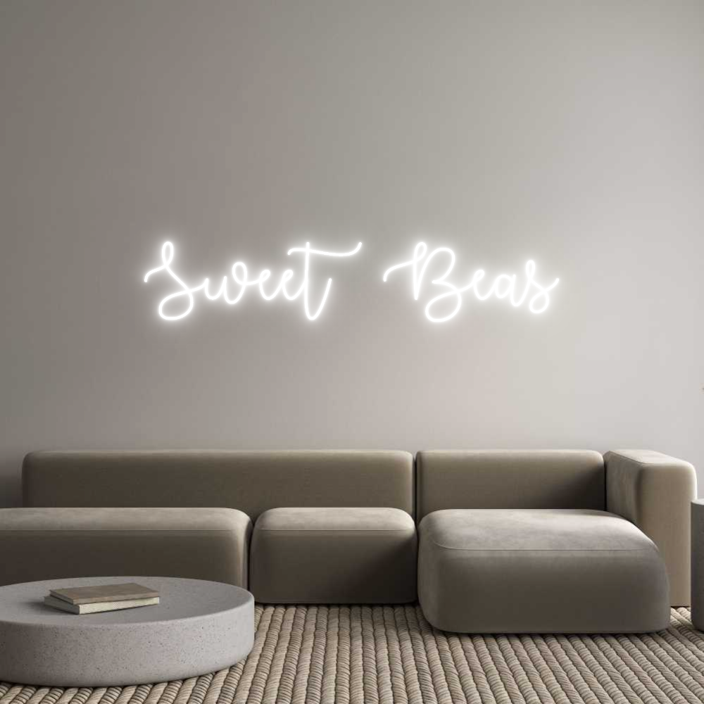 Custom Neon Text - Sweet Beas