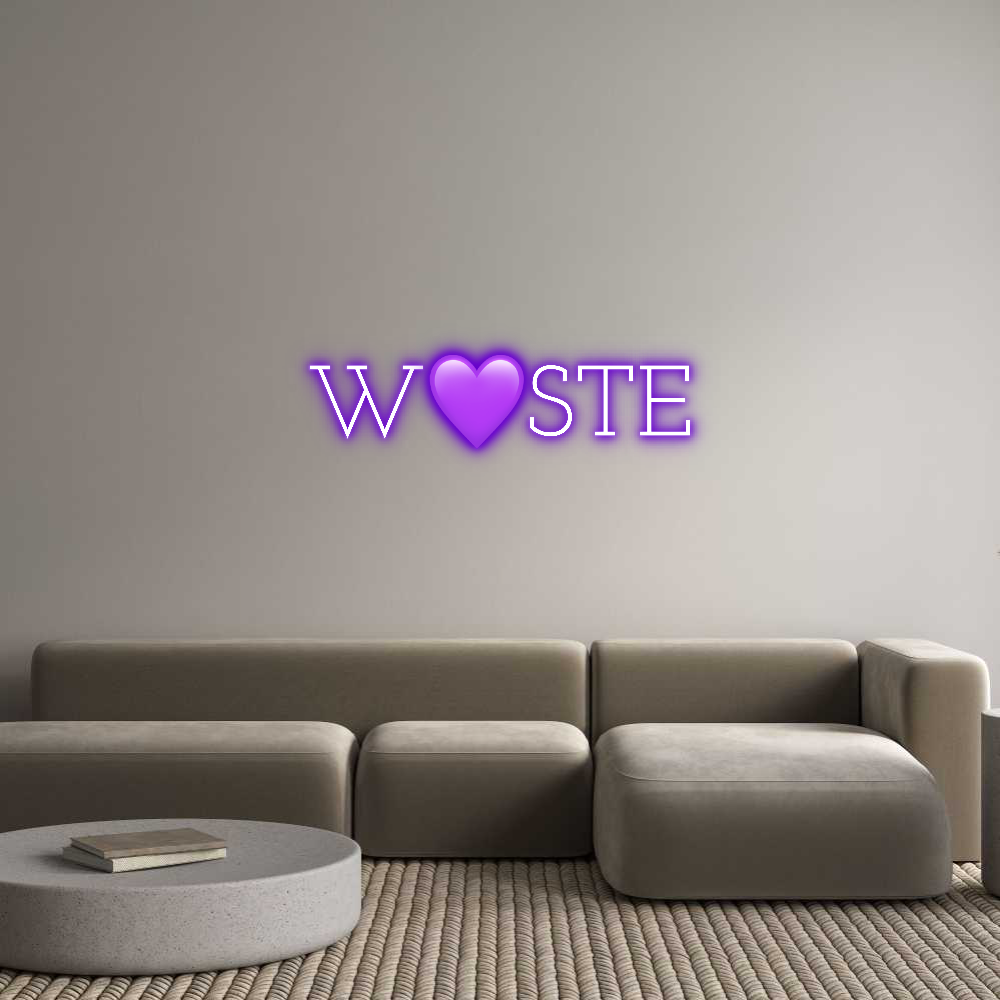 Custom Neon Text - W💜STE