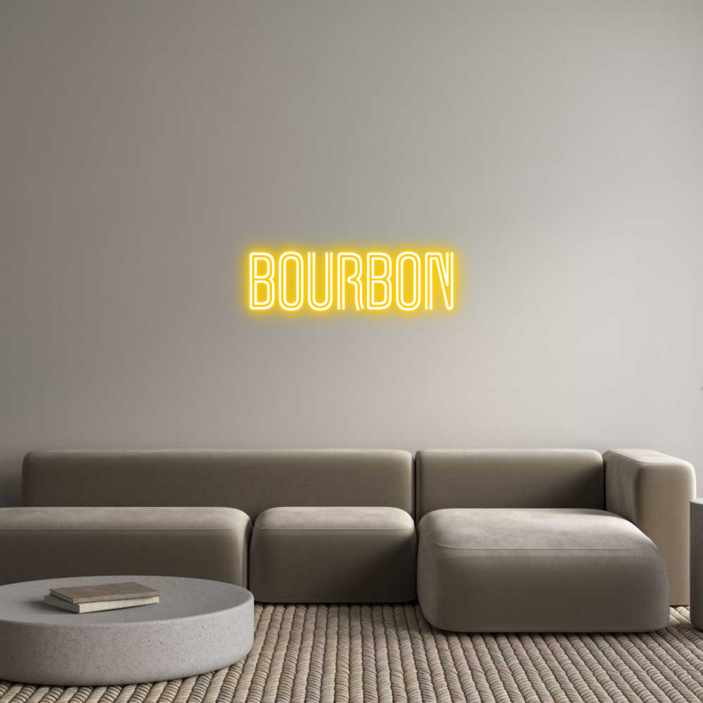 Custom Neon Text - Bourbon