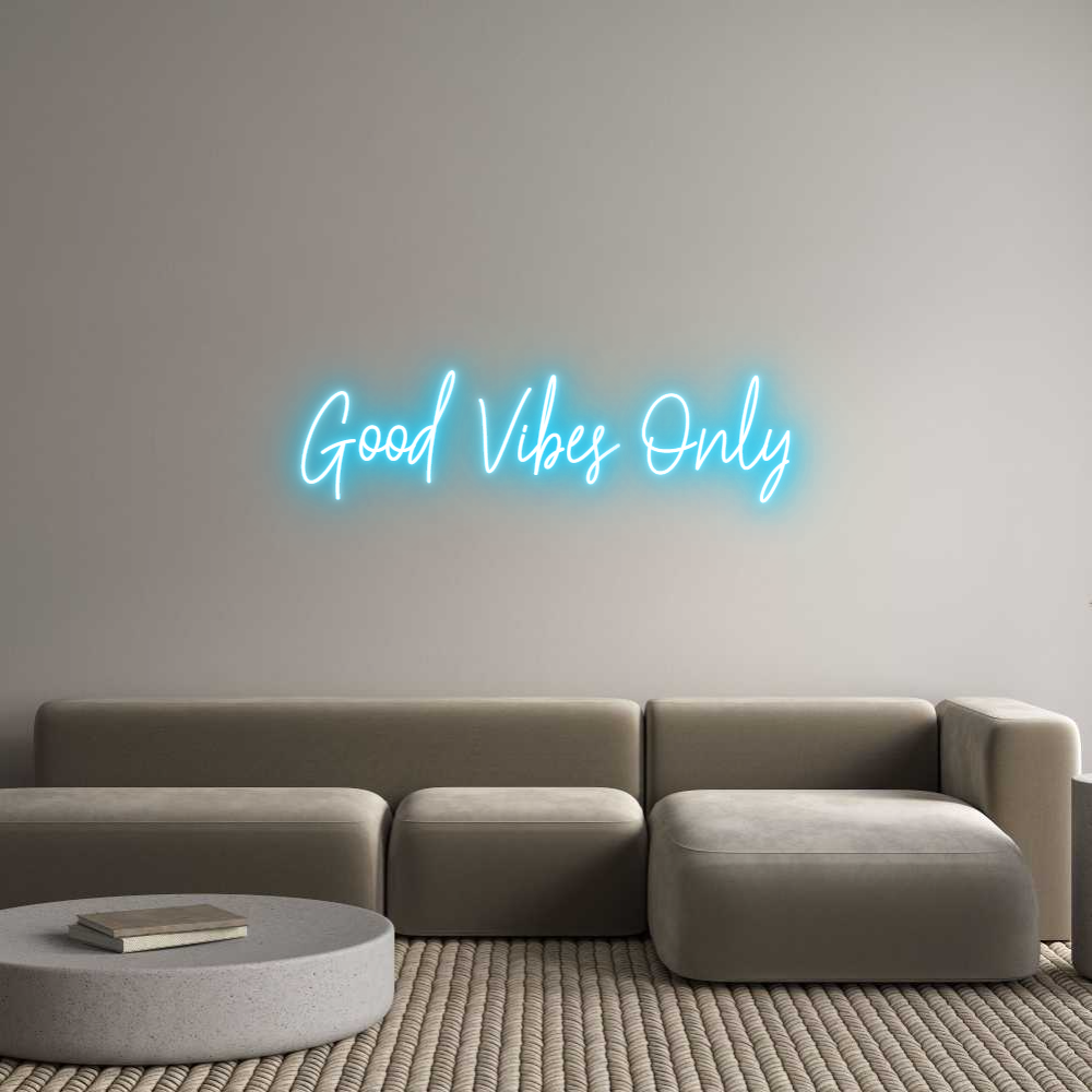 Custom Neon Text - Good Vibes Only