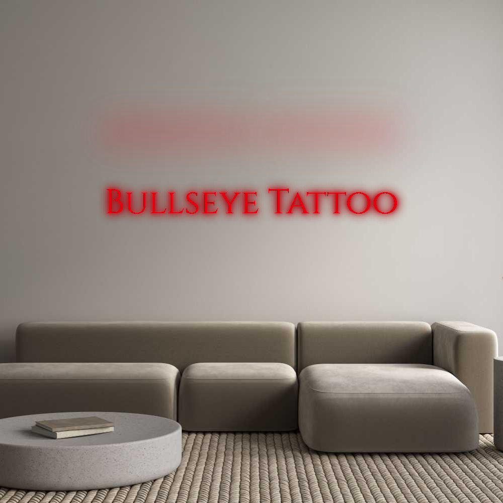 Custom Neon: Bullseye Tattoo