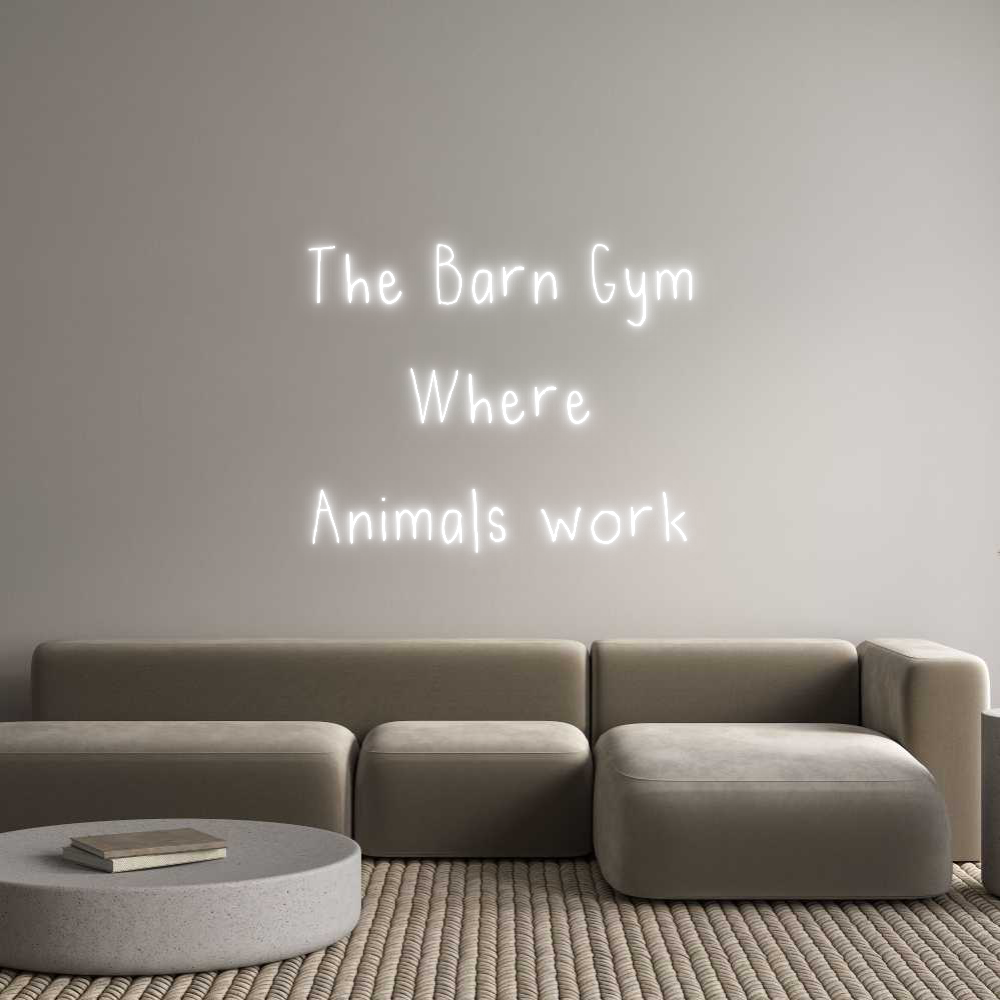 Custom Neon Text - The Barn Gym
...