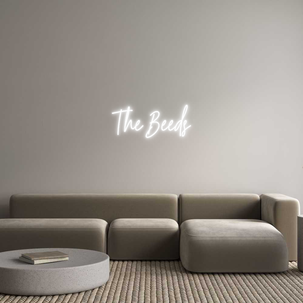 Custom Neon Text - The Beeds