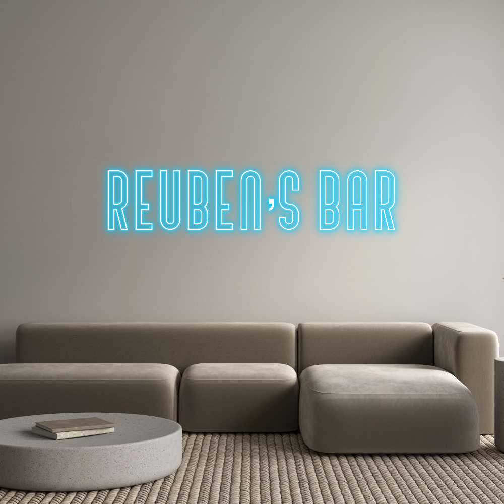 Custom Neon Text - Reuben’s Bar