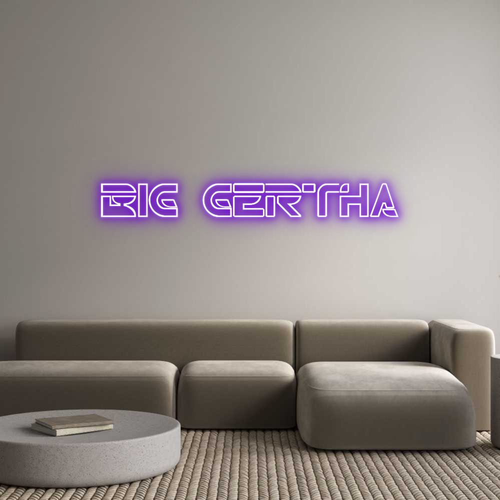 Custom Neon Text - Big GerTha