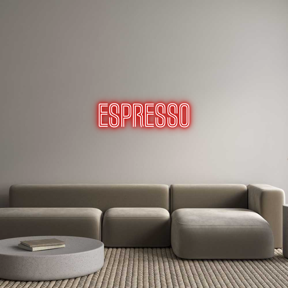 Custom Neon Text - Espresso