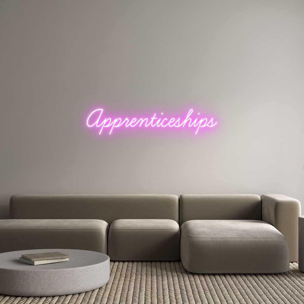 Custom Neon Text - Apprenticeships