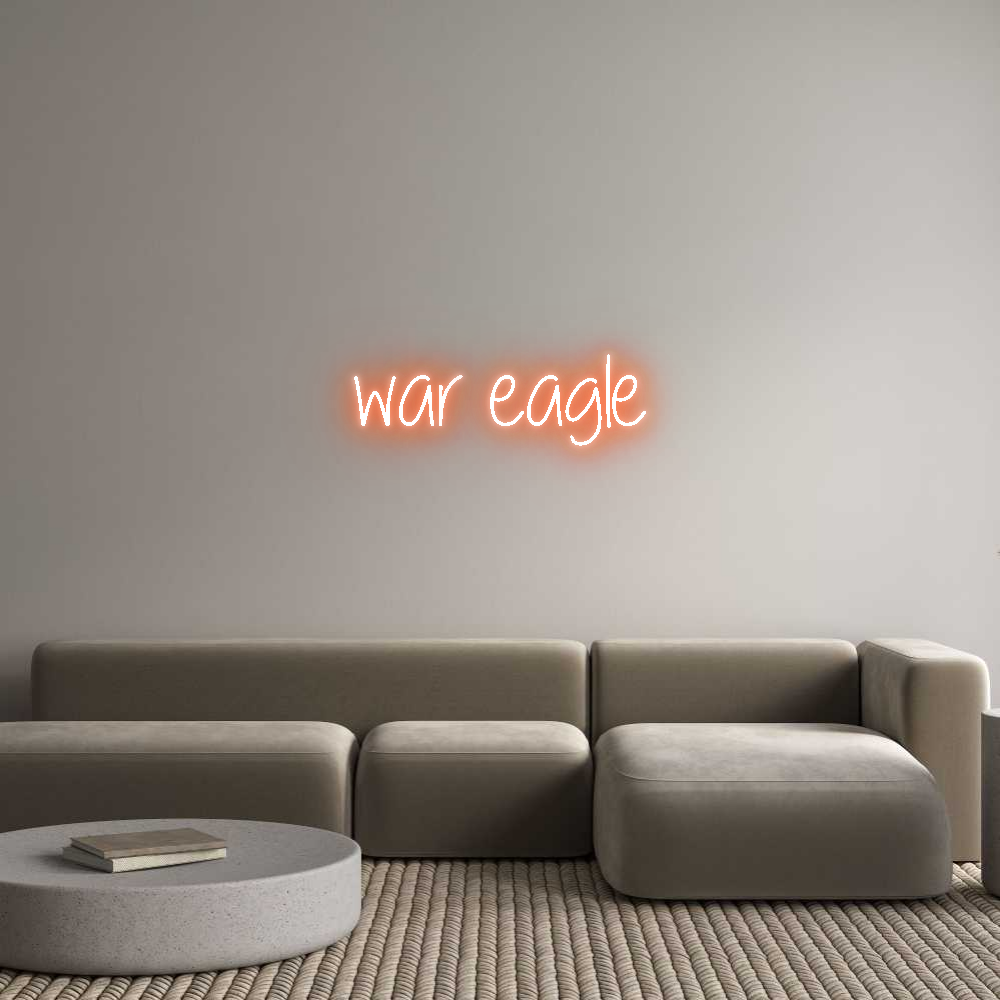 Custom Neon Text - war eagle