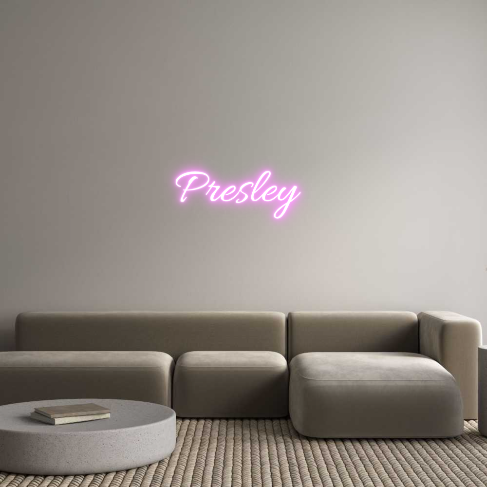 Custom Neon Text - Presley