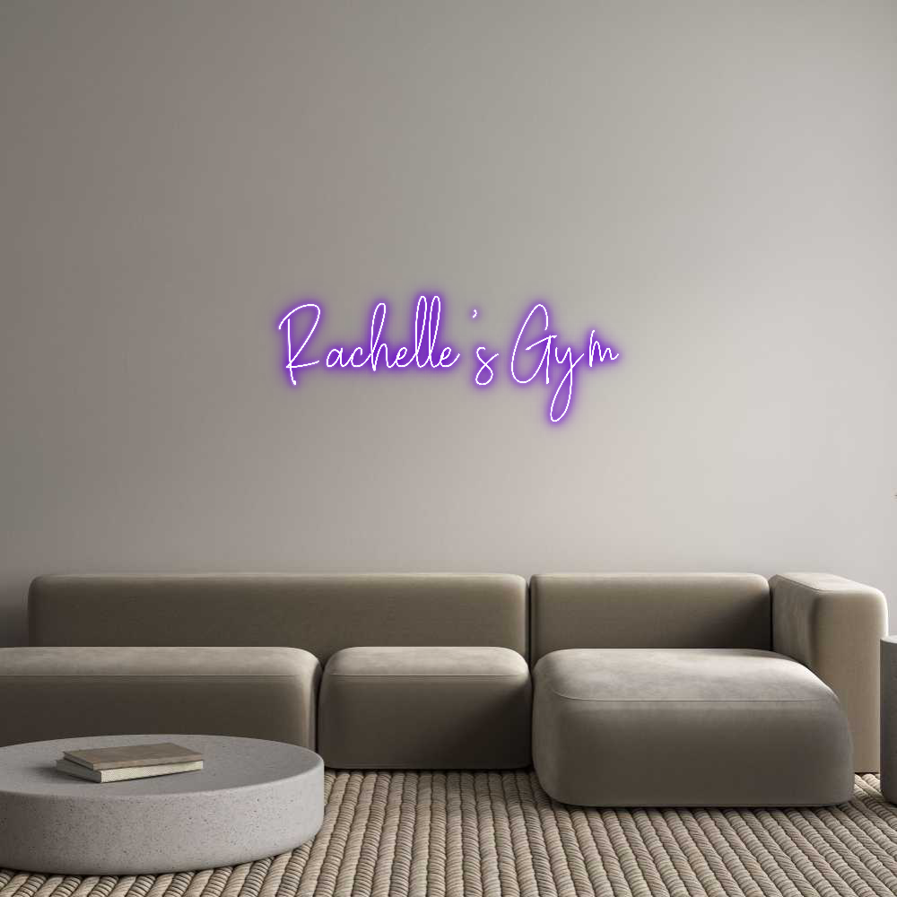 Custom Neon Text - Rachelle’s Gym