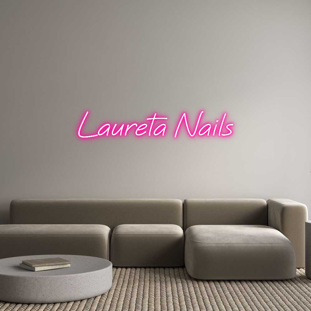 Custom Neon Text - Laureta Nails