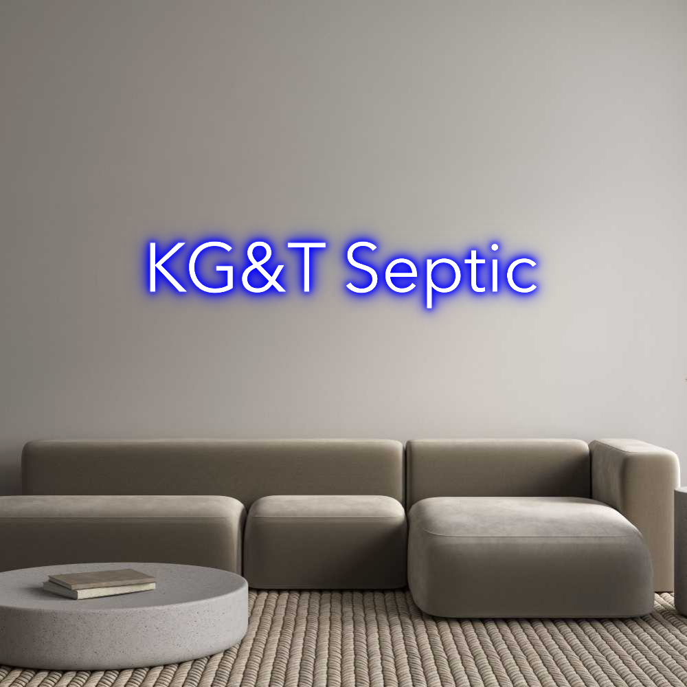 Custom Neon Text - KG&T Septic