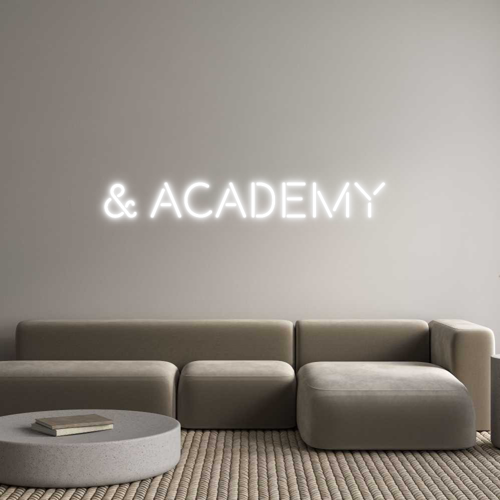 Custom Neon Text - & Academy