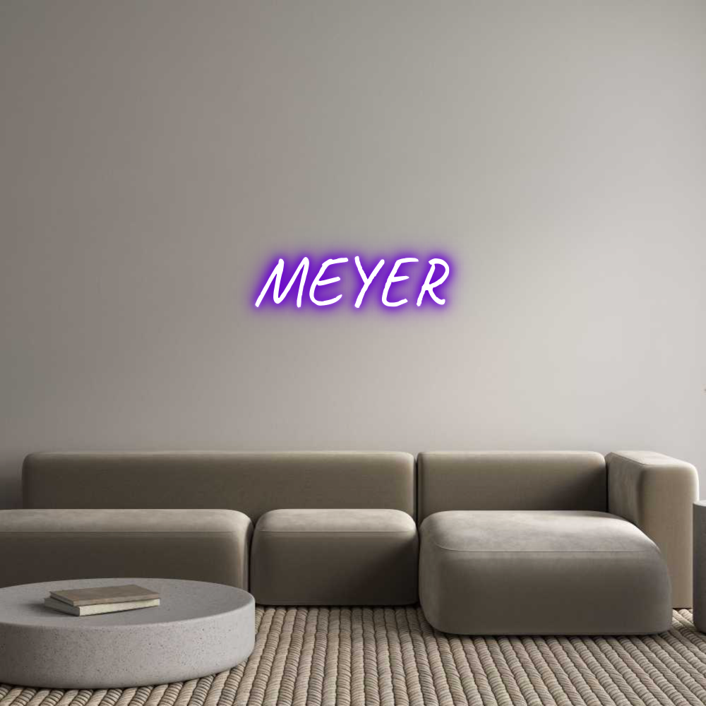 Custom Neon Text - MEYER