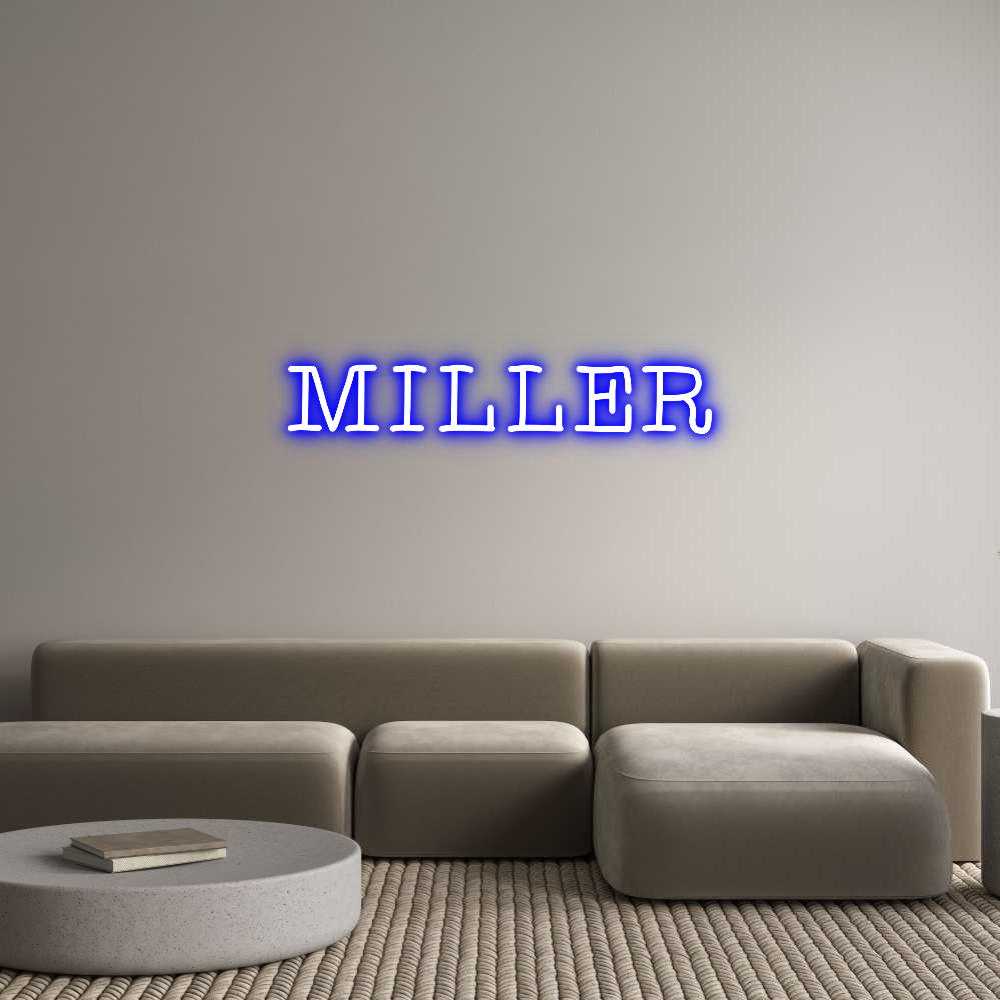 Custom Neon Text - MILLER