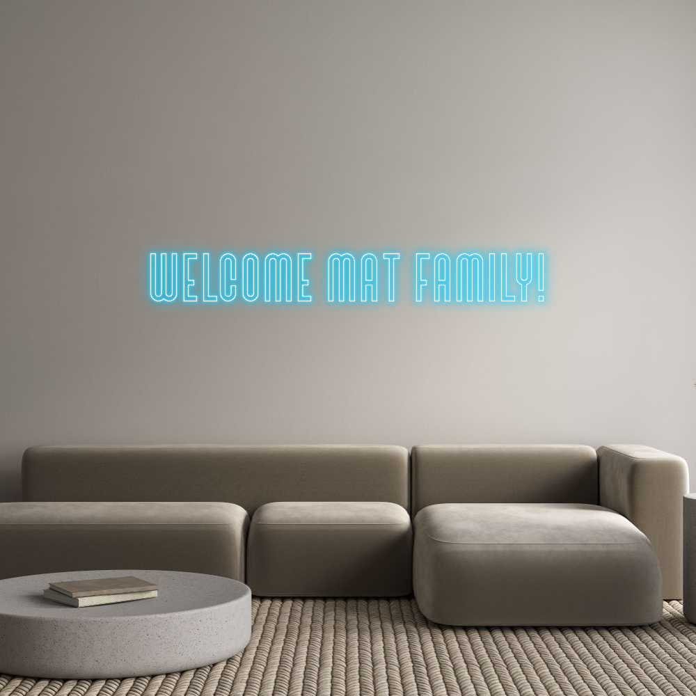 Custom Neon Text - Welcome Mat F...