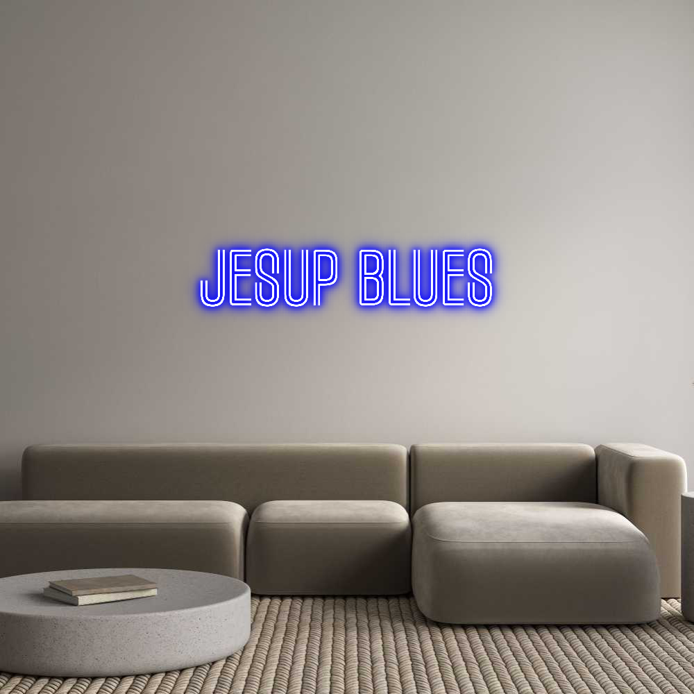 Custom Neon Text - Jesup Blues