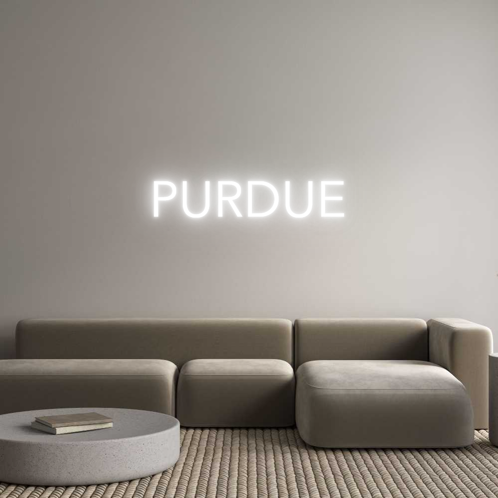 Custom Neon Text - PURDUE