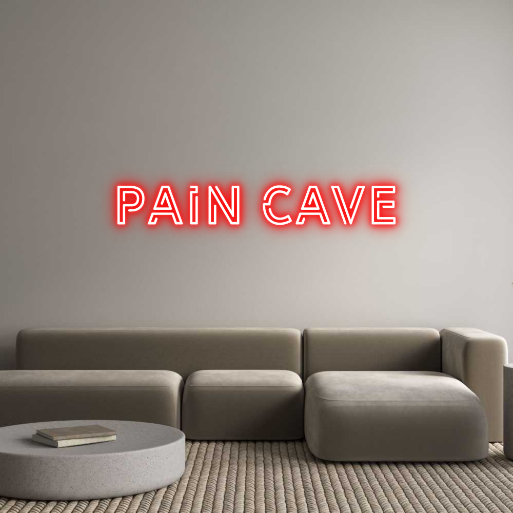 Custom Neon Text - Pain Cave