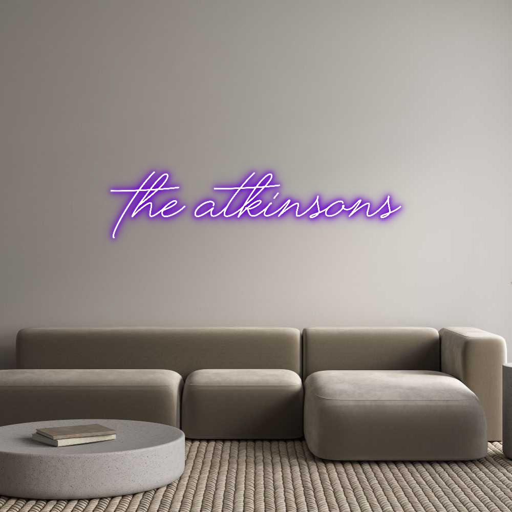 Custom Neon Text - The Atkinsons