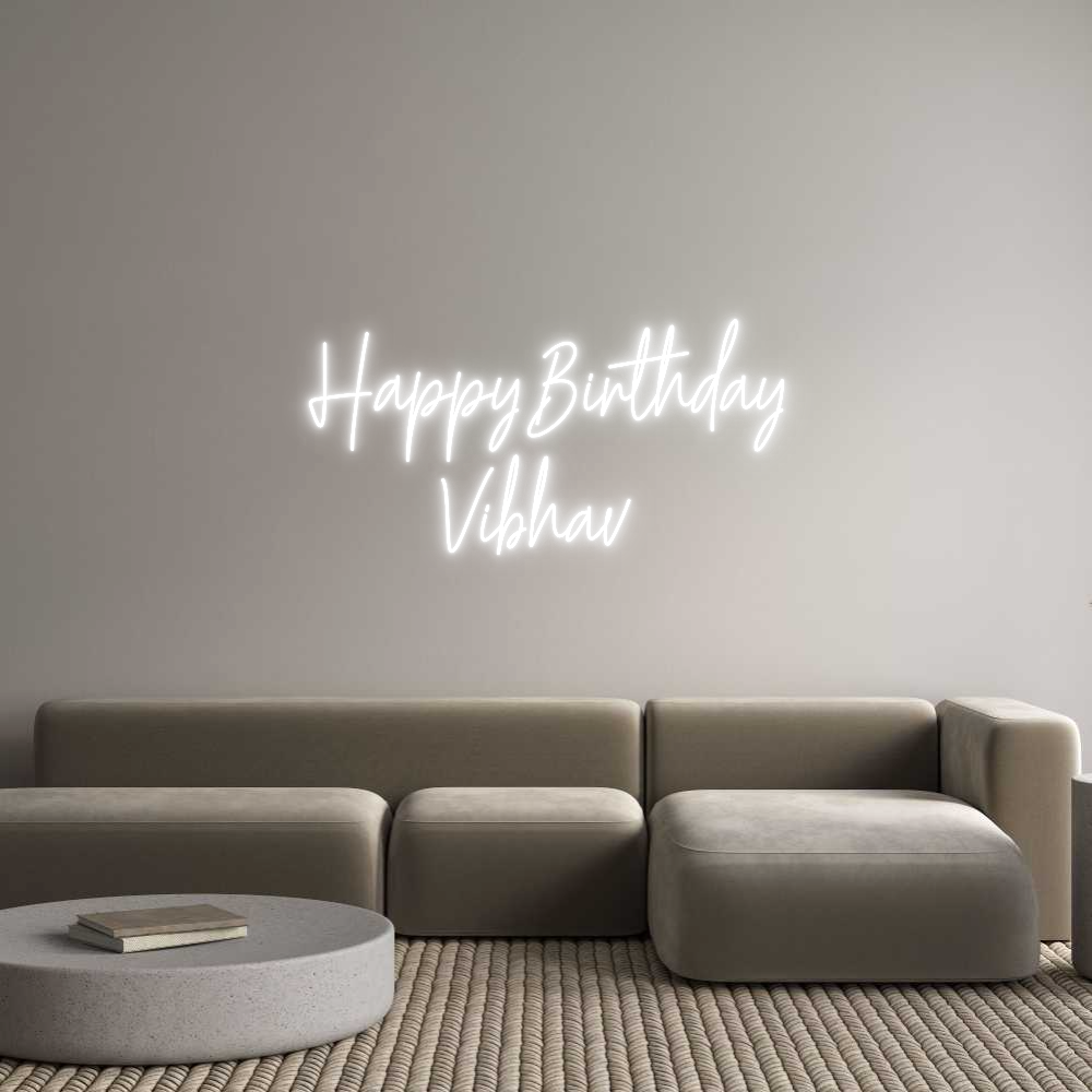 Custom Neon Text - Happy Birthda...