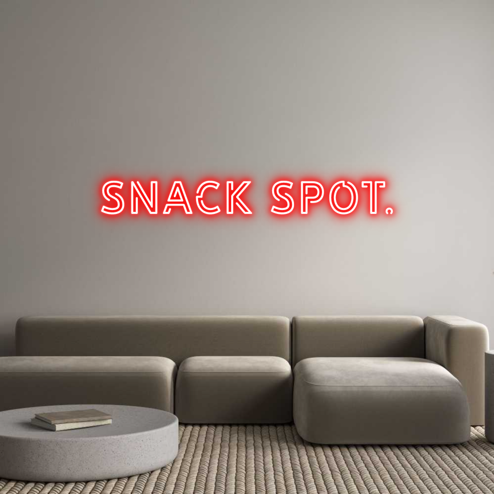 Custom Neon Text - SNACK SPOT.