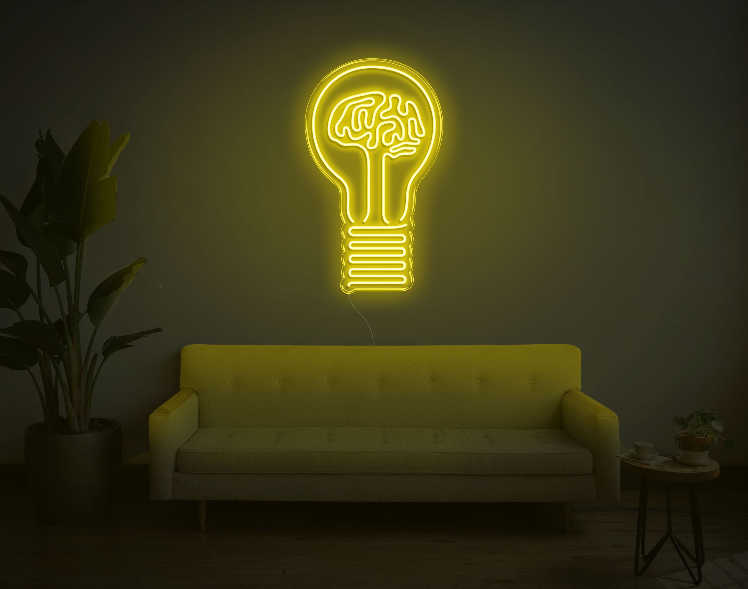 Bulb Brain LED Neon Sign