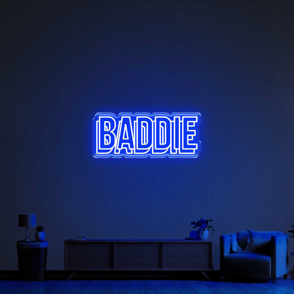 Baddie Double LED Neon Sign!