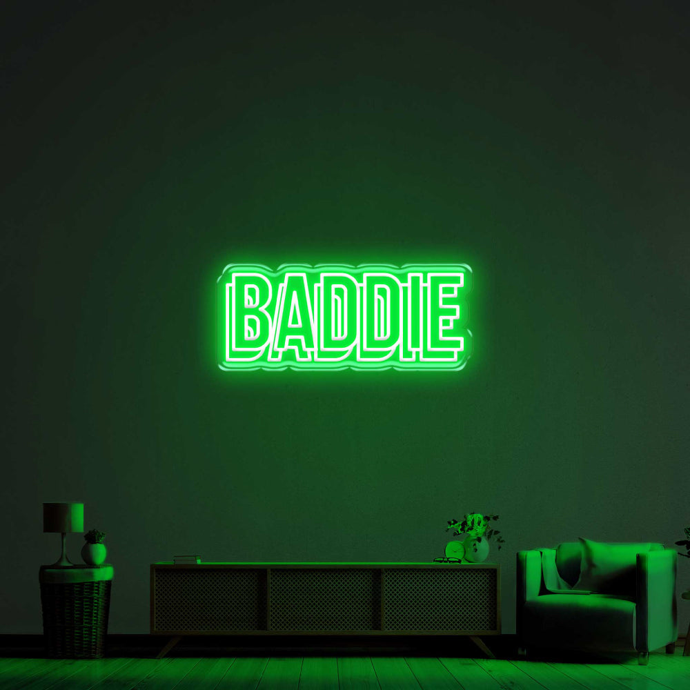 Baddie Double LED Neon Sign!