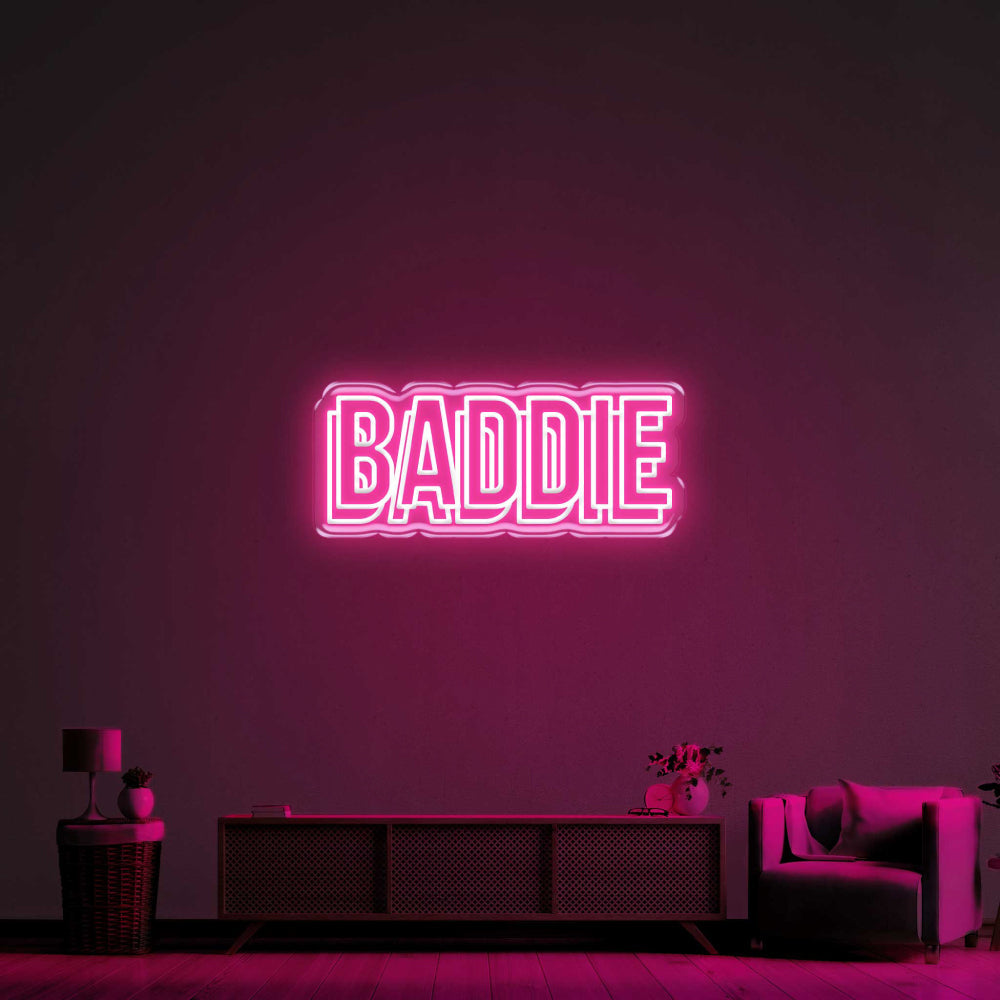 Baddie Double LED Neon Sign!