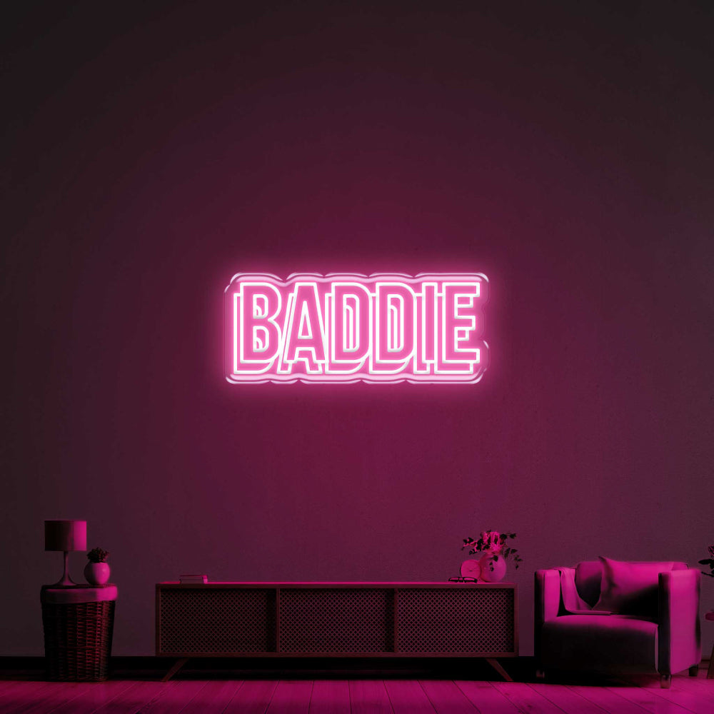 Baddie Double LED Neon Sign!