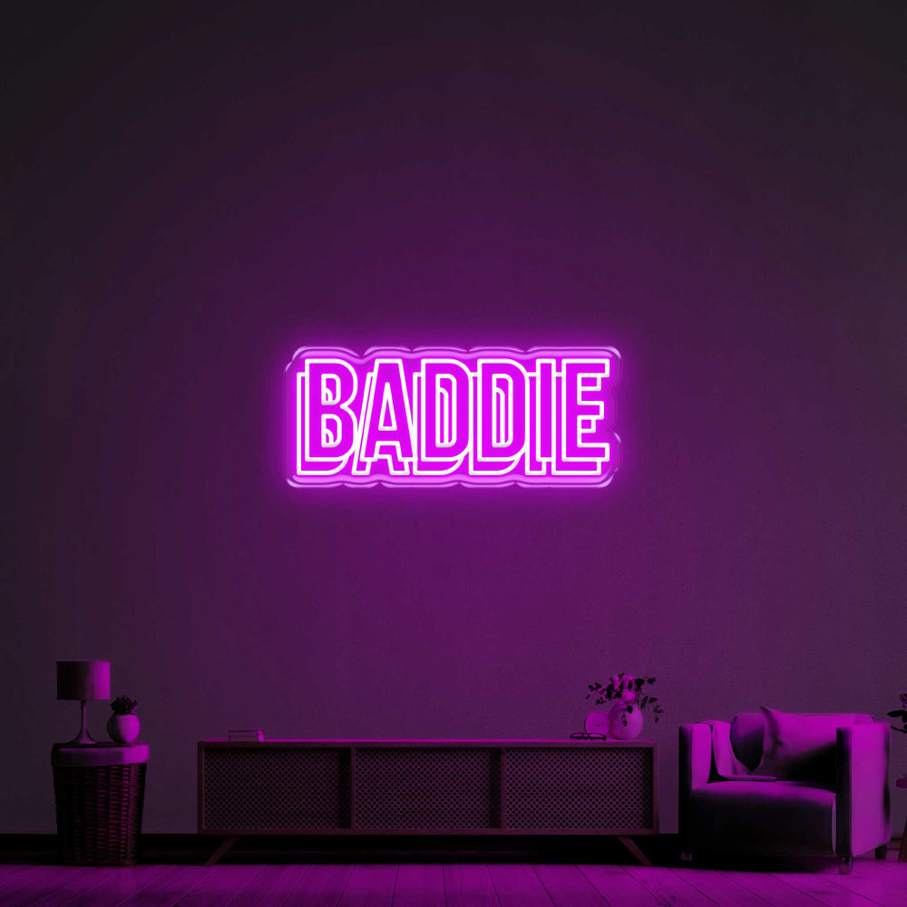 Baddie Double LED Neon Sign!